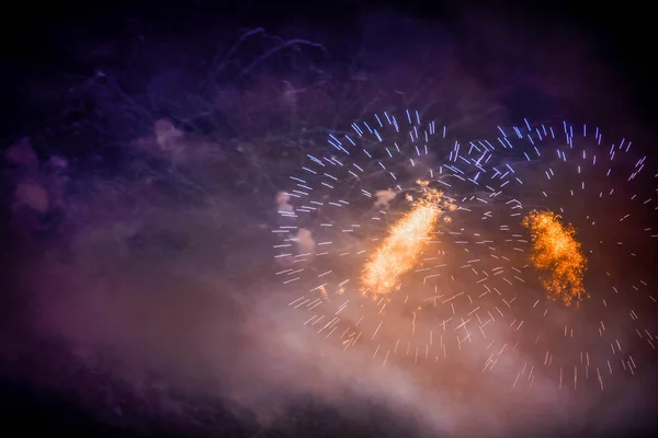Festliche Farbe Feuerwerk Hintergrund — Stockfoto