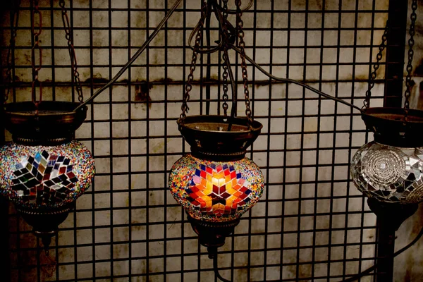 Mosaico lâmpadas otomanas de Grand Bazaar — Fotografia de Stock