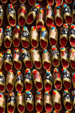 Türk Osmanlı deri terlik ın Bazaarı kümesi 