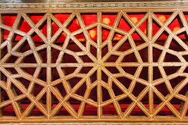 Tahtadaki geometrik desenler Osmanlı sanatı