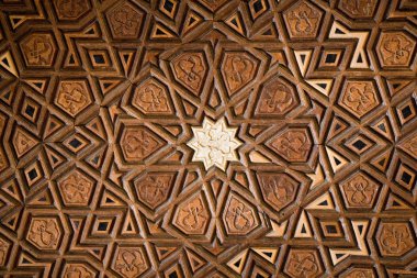 Tahtadaki geometrik desenler Osmanlı sanatı
