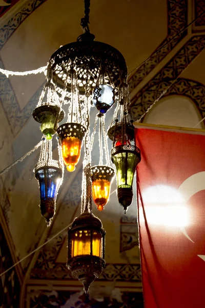 Mosaic Ottoman lamps from Grand Bazaar — Stock Photo, Image