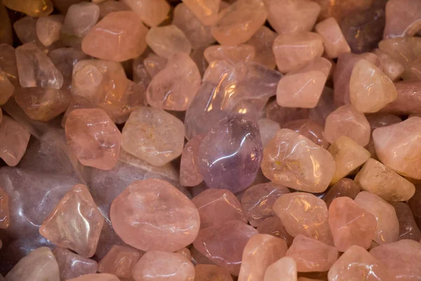 Conjunto de pedras preciosas minerais naturais como pedrinhas — Fotografia de Stock