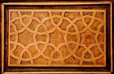 Tahtadaki geometrik desenler Osmanlı sanatı