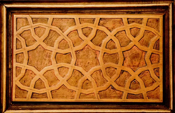 Arte otomano en patrones geométricos sobre madera —  Fotos de Stock