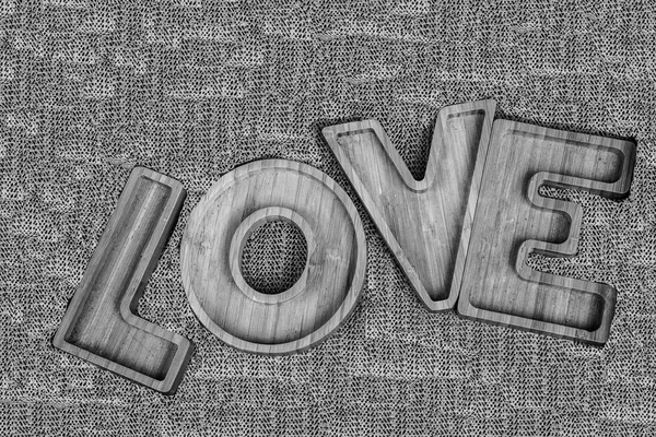 Kjærlighetens ord skrevet med bokstaver – stockfoto