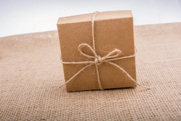 Gift box of brown color — Stock Photo, Image