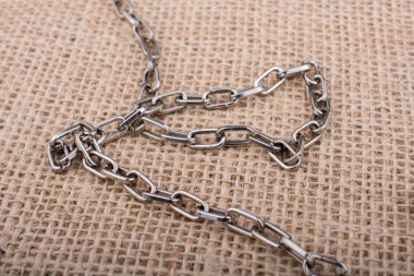 arka plan doku olarak keten bir tuval üzerine Zinciri 