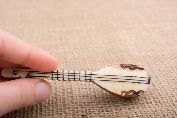 Model turecki instrument muzyczny saz — Zdjęcie stockowe