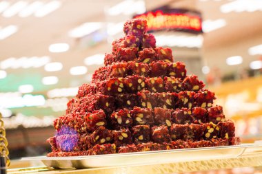 Geleneksel Osmanlı Türk lokumu tatlılar 