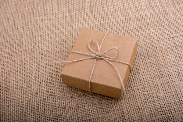 Gift box of brown color — Stock Photo, Image