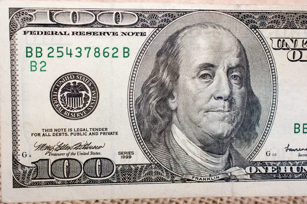 Banknote von uns Dollar im Blick — Stockfoto