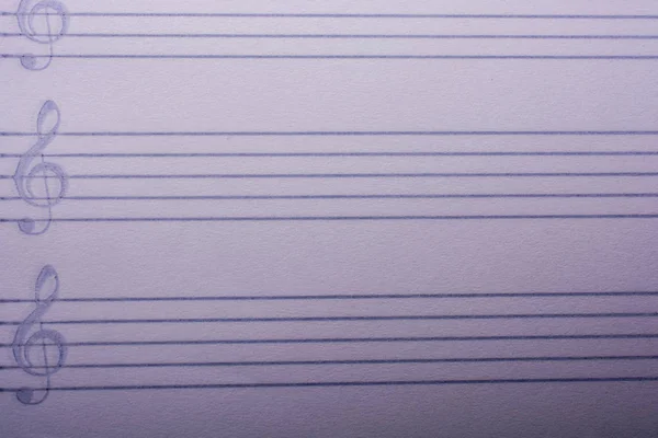 An empty note paper for musical notes — Stock Photo, Image