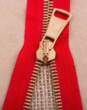 Renkli bir fermuar closeup