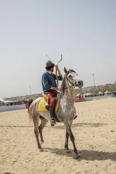 Jeździec Imperium Osmańskiego, jazda na koniu — Zdjęcie stockowe