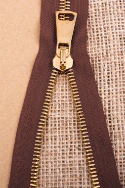 Renkli bir fermuar closeup