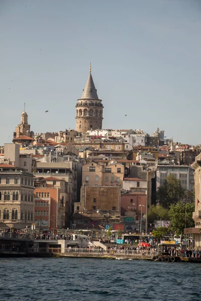 Stanbul Daki Bizans Döneminden Galata Kulesi Manzarası — Stok fotoğraf