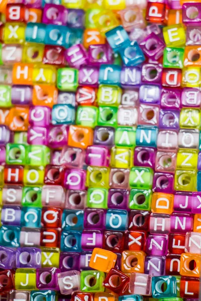Colorful alphabet letter cubes — Stock Photo, Image