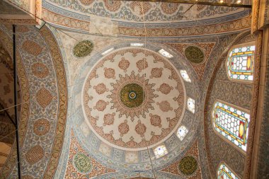 İstanbul, Türkiye 'de Osmanlı mimarisinde kubbenin iç görünümü