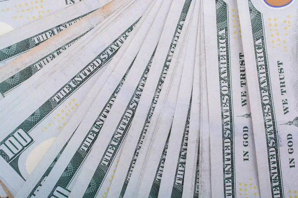 Närbild Benjamin Franklin Ansikte 100 Dollar Sedel — Stockfoto
