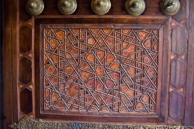 Tahtada geometrik desenli Osmanlı Türk sanatı