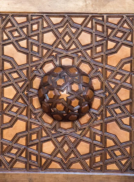 Arte Turca Ottomana Con Motivi Geometrici Legno — Foto Stock