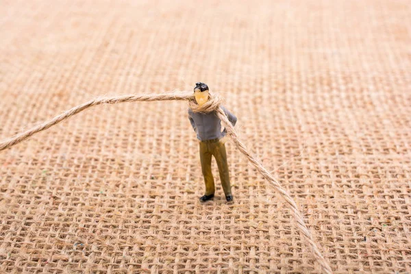 Figur Mann Mit Einem Seil Den Hals — Stockfoto