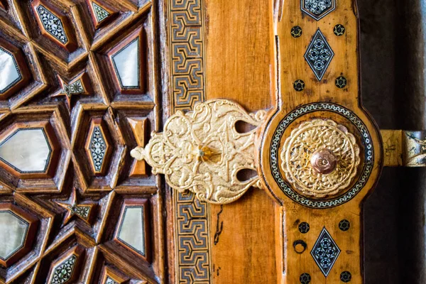 Osmanské Turecké Umění Geometrickými Vzory Dřevě — Stock fotografie