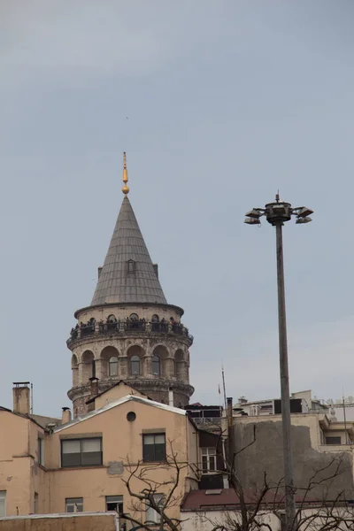 Vista Torre Galata Desde Bizancio Estambul —  Fotos de Stock