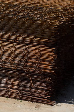 Demir çubuklar inşaat için beton çubukları güçlendirir