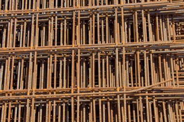 Demir çubuklar inşaat için beton çubukları güçlendirir