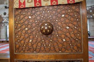 Tahtada geometrik desenli Osmanlı Türk sanatı