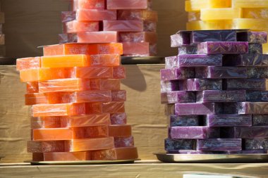 Kokulu el yapımı organik sabun koleksiyonu