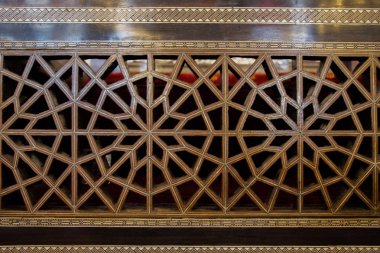 Tahtada geometrik desenli Osmanlı Türk sanatı