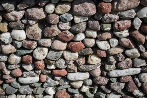 Fal Készült Azonos Típusú Azonos Színű Kövek — Stock Fotó