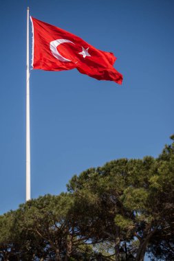 Türk ulusal bayrak görünümünde