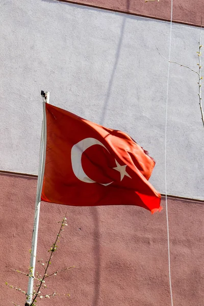 トルコ国旗の表示 — ストック写真