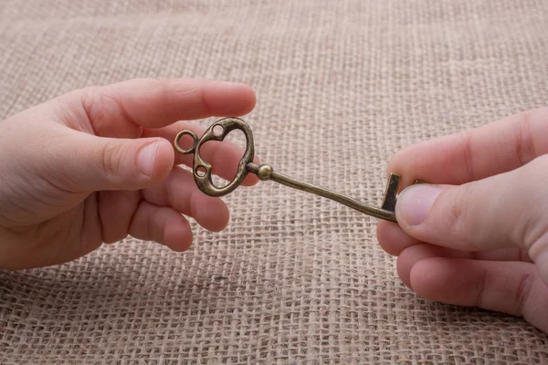 Bir retro tarz tuşunu basılı tutarak el 