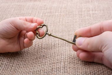 Bir retro tarz tuşunu basılı tutarak el 