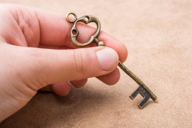 Bir retro tarz tuşunu basılı tutarak el 