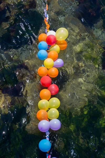 Balloons as targets on water — Stock Photo, Image
