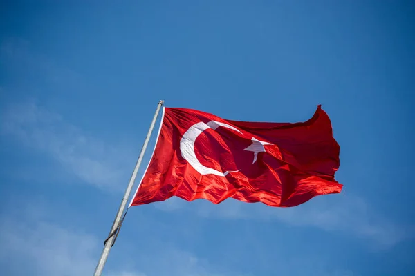 Türkische Nationalflagge im Blick — Stockfoto