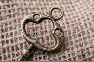 Retro anahtar keten bir tuval üzerine tarz