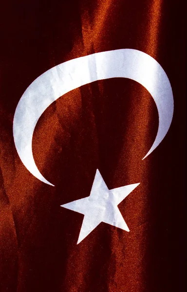 Turkish national flag and in view — Stock Photo, Image