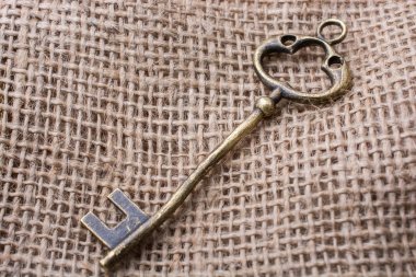 Retro anahtar keten bir tuval üzerine tarz