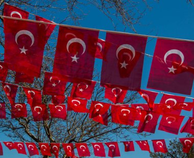 Türk ulusal bayrak görünümünde