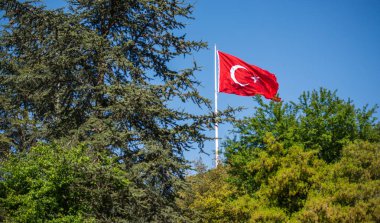 Türk ulusal bayrak görünümünde