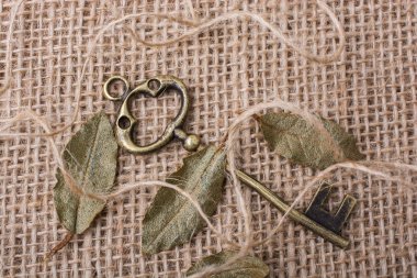 Retro altın renk anahtarlarını tarz