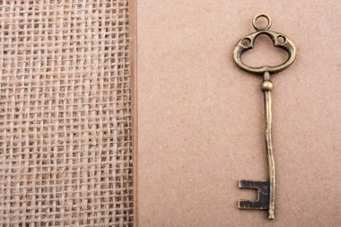 Retro anahtar keten bir tuval üzerine tarz