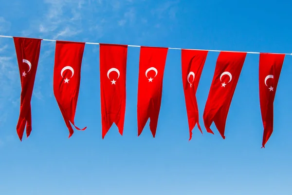 Turecký státní vlajka v zobrazení — Stock fotografie